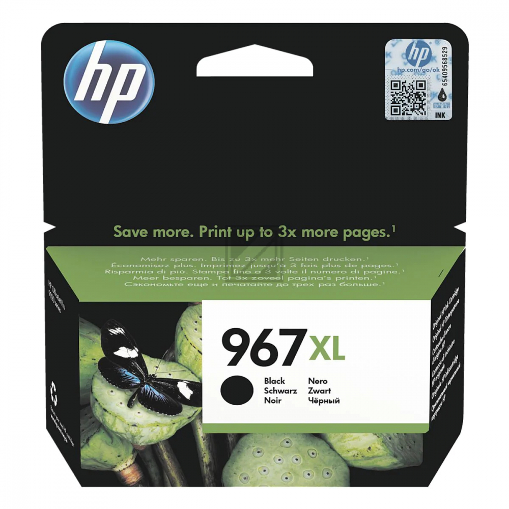 HP Tintendruckkopf schwarz HC plus (3JA31AE#301, 967XL)