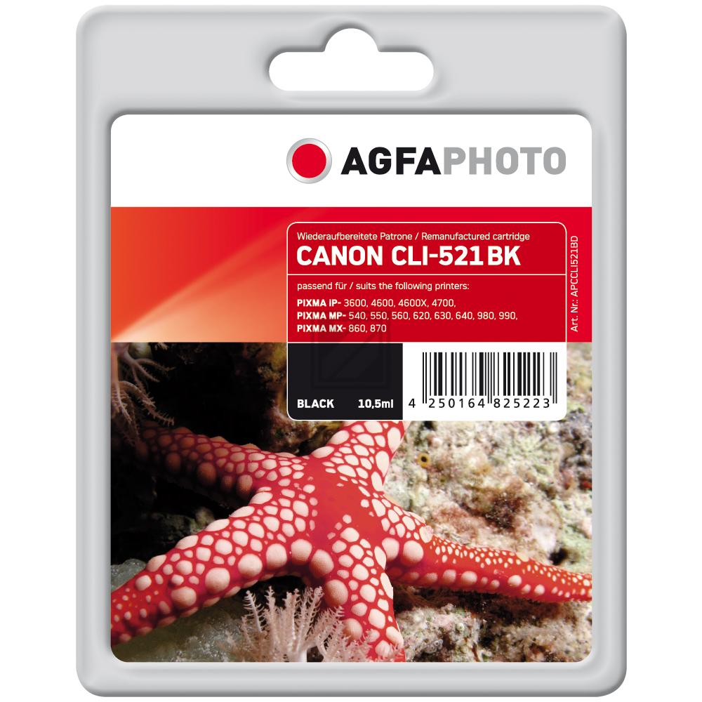 Agfaphoto Tintenpatrone schwarz (APCCLI521BD) ersetzt CLI-521BK