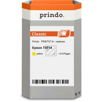 Prindo Tintenpatrone (Classic) gelb HC (PRIET0714) ersetzt T0714