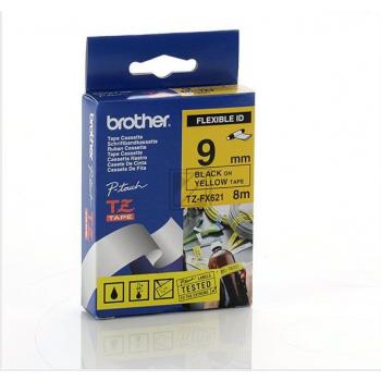 Brother Schriftbandkassette schwarz/gelb (TZE-FX621)