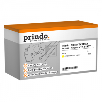 Prindo Toner-Kit gelb (PRTKYTK5195Y) ersetzt TK-5195Y