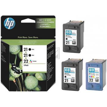 HP Tintendruckkopf cyan/gelb/magenta, 2 x schwarz (SD400AE#REB, 21, 22)