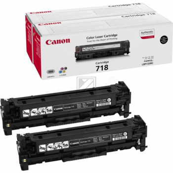 Canon Toner-Kartusche 2 x schwarz (2662B017AA, 2 x CL-718BK)