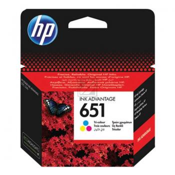 HP Tintendruckkopf cyan/gelb/magenta (C2P11AE, 651)
