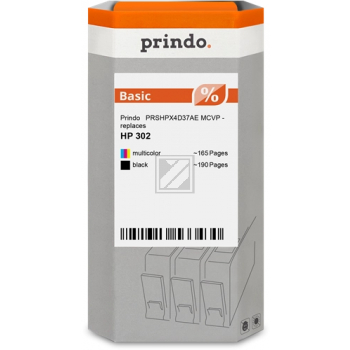 Prindo Tintendruckkopf (Basic) cyan/gelb/magenta, schwarz (PRSHPX4D37AE MCVP) ersetzt 302