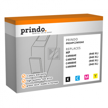 Prindo Tintenpatrone (Classic) gelb, magenta, schwarz, cyan (PRSHPC2N93AE) ersetzt 940XL