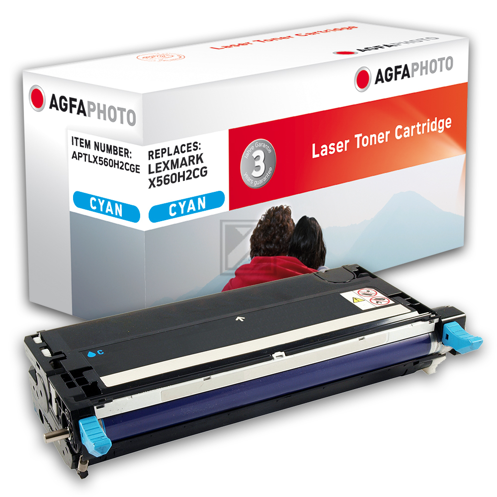 Agfaphoto Toner-Kartusche cyan HC (APTLX560H2CGE) ersetzt X560H2CG