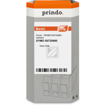 Prindo Schriftbandkassette schwarz/weiß (PRSBDYS0720680) ersetzt 40913