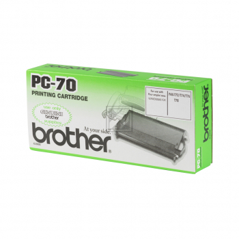 Brother Mehrfachkassette + 1 Thermo-Transfer-Rolle schwarz (PC-70)