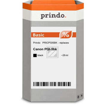 Prindo Tintenpatrone (Classic) schwarz (PRICPGI5BK) ersetzt PGI-5BK
