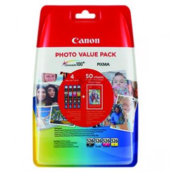Canon Tintenpatrone gelb, magenta, schwarz, cyan (4540B017, CLI-526)
