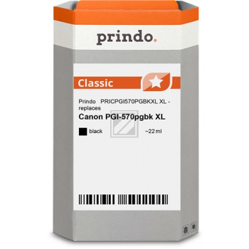 Prindo Tintenpatrone (Classic) schwarz HC (PRICPGI570PGBKXL) ersetzt PGI-570XLPGBK