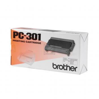 Brother Mehrfachkassette + 1 Thermo-Transfer-Rolle schwarz (PC-301)