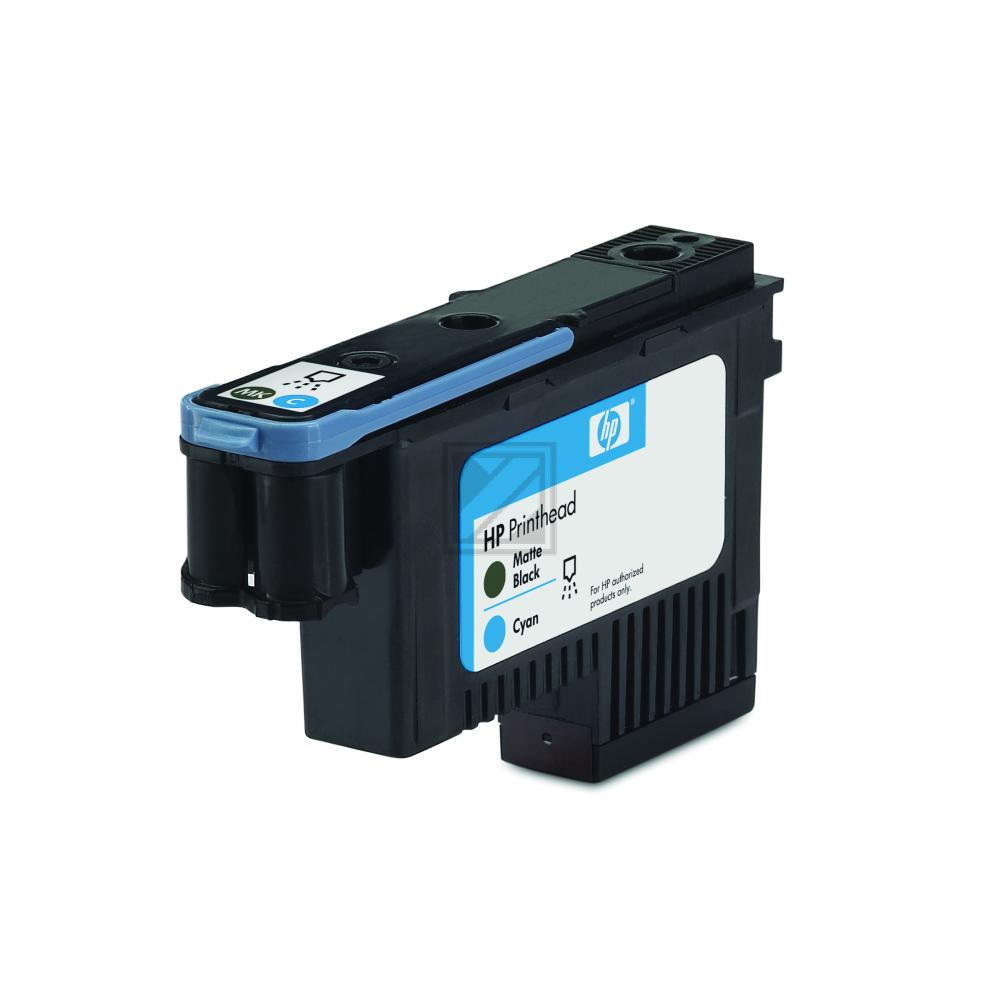HP Tintendruckkopf schwarz matt/cyan (C9404A, 70)