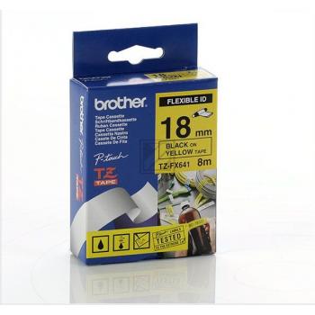 Brother Schriftbandkassette schwarz/gelb (TZE-FX641)