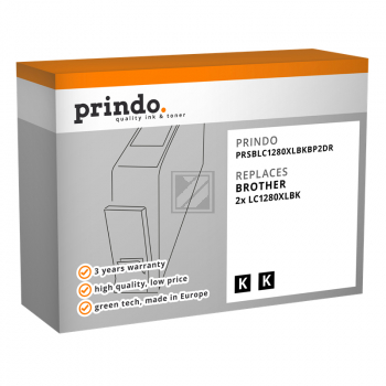 Prindo Tintenpatrone schwarz HC (PRSBLC1280XLBKBP2DR) ersetzt LC-1280XLBKBP2DR