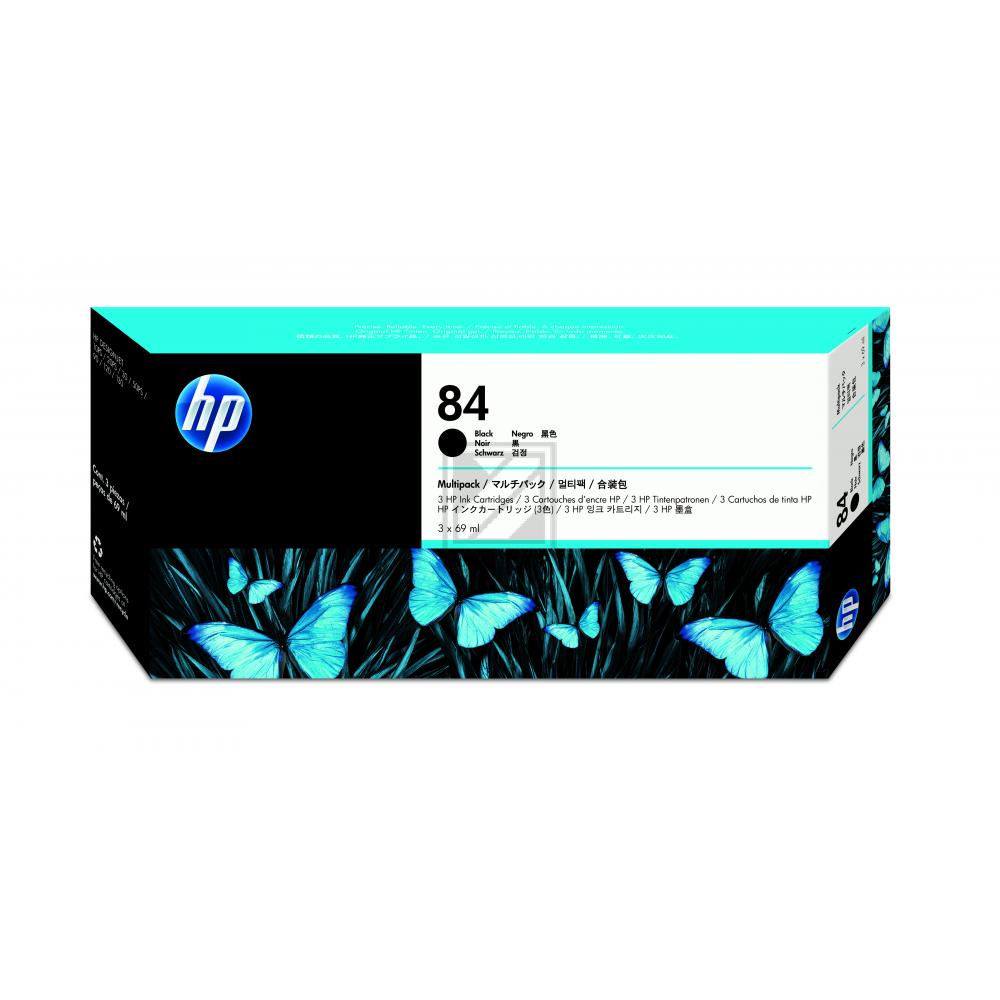 HP Tintenpatrone 3 x schwarz (C9430A, 84)