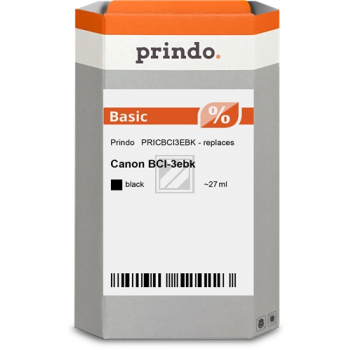 Prindo Tintenpatrone (Basic) schwarz (PRICBCI3EBK) ersetzt BCI-3EBK