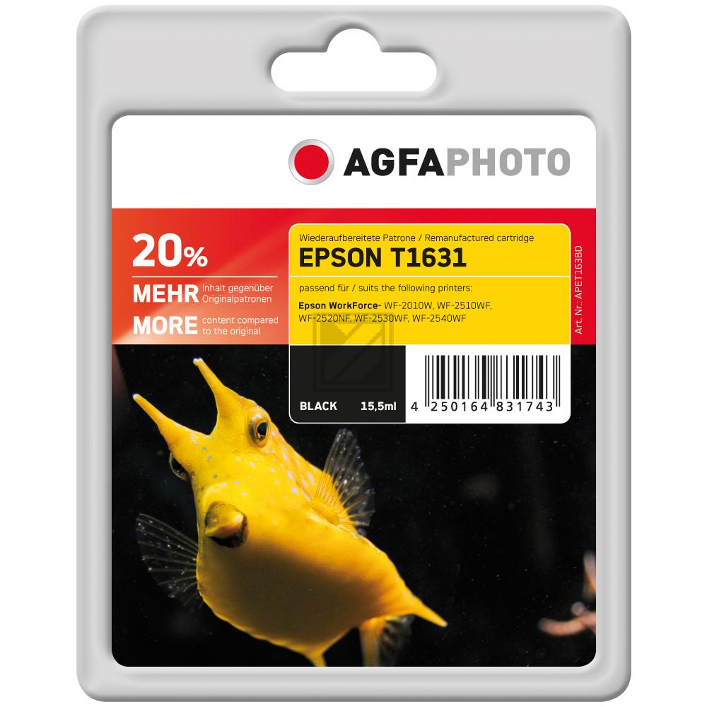 Agfaphoto Tintenpatrone schwarz (APET163BD) ersetzt T1631