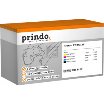 Prindo Toner-Kit gelb, magenta, schwarz, cyan (PRTC729 Rainbow) ersetzt 729