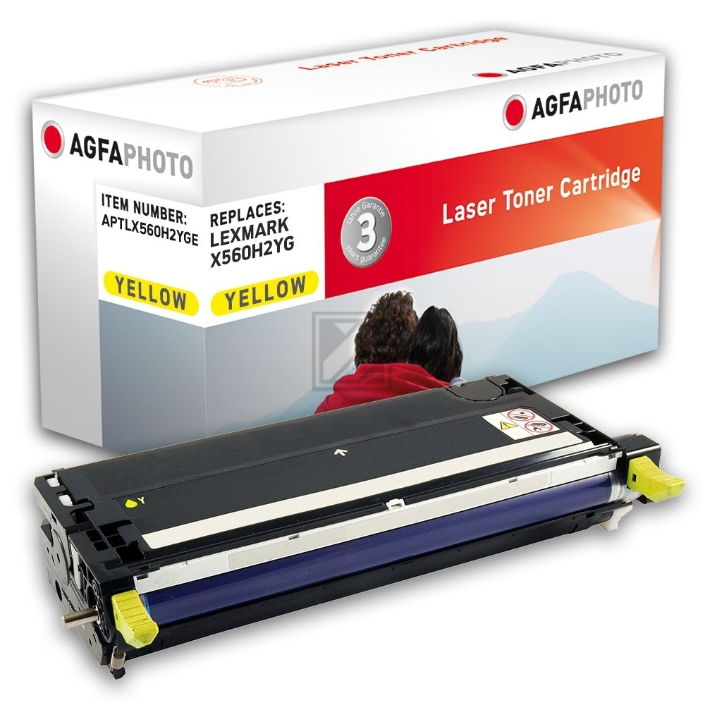 Agfaphoto Toner-Kartusche gelb HC (APTLX560H2YGE) ersetzt X560H2YG