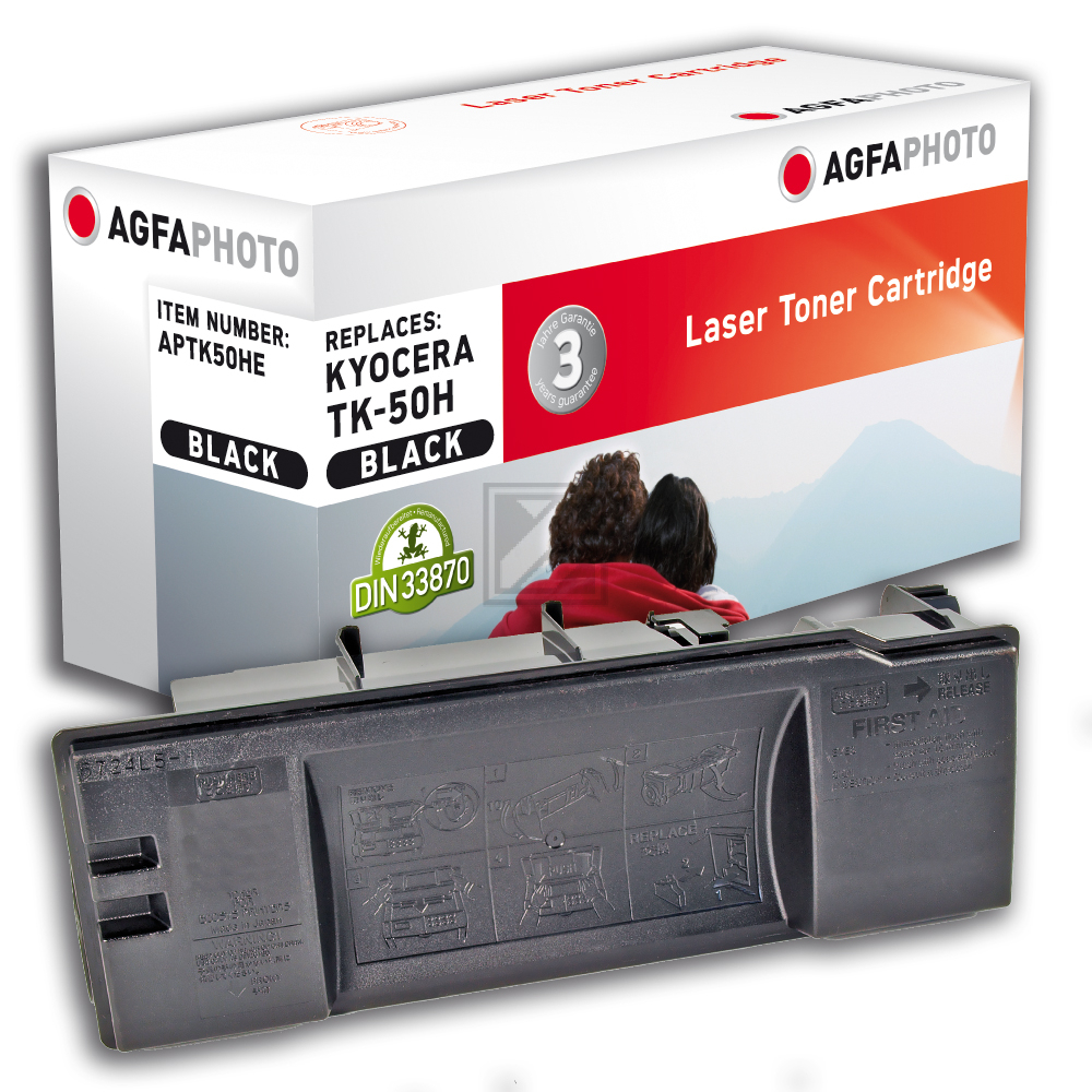 Agfaphoto Toner-Kit schwarz HC (APTK50HE) ersetzt TK-50H