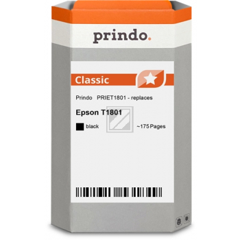 Prindo Tintenpatrone (Classic) schwarz (PRIET1801) ersetzt T1801