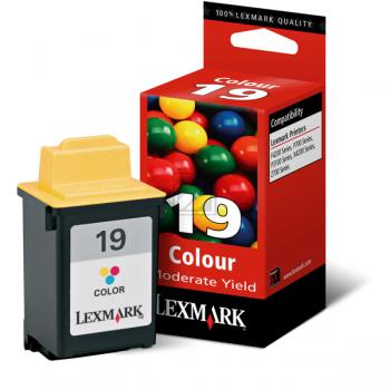 Lexmark Tintendruckkopf farbig (15M2619E, 19)