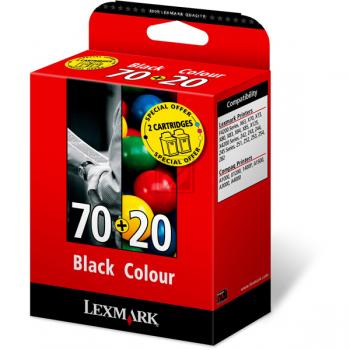 Lexmark Tintendruckkopf cyan/gelb/magenta, schwarz (80D2127, 20, 70)