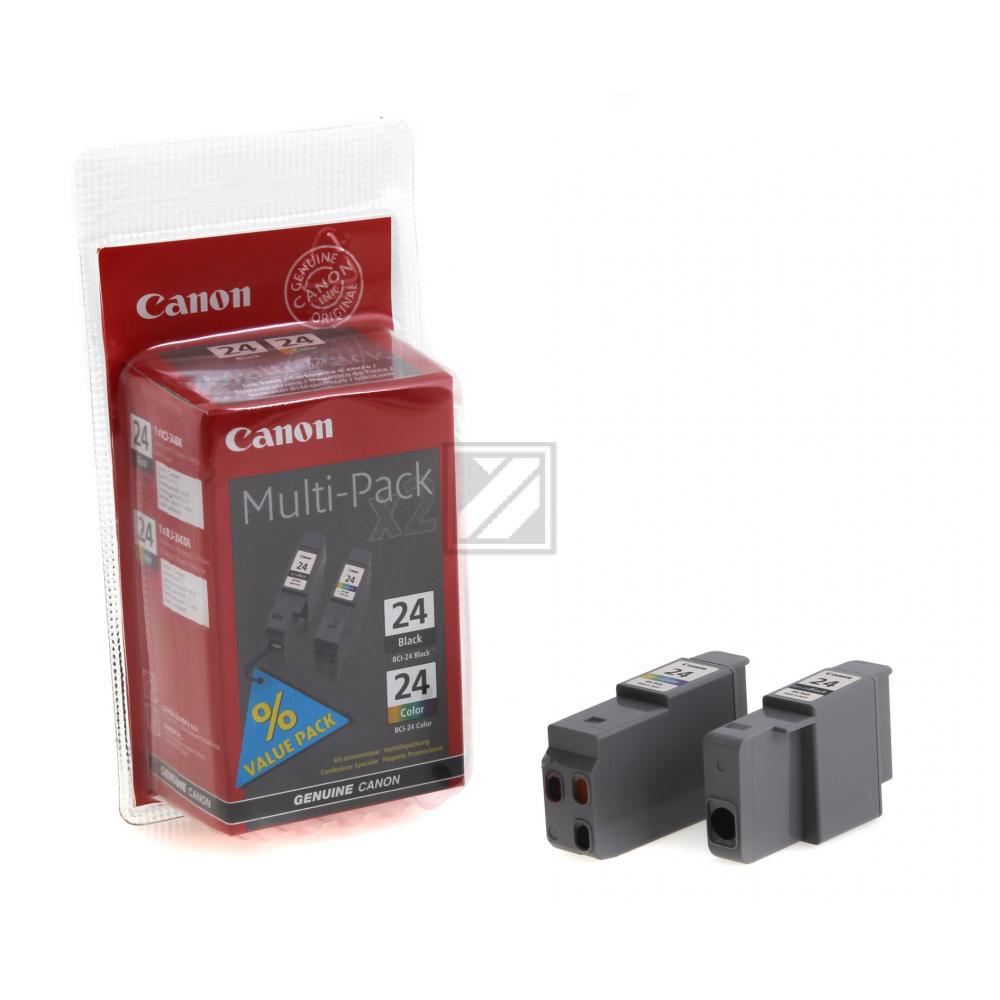 Canon Tintenpatrone cyan/gelb/magenta, schwarz (6881A051, BCI-24BK, BCI-24C)