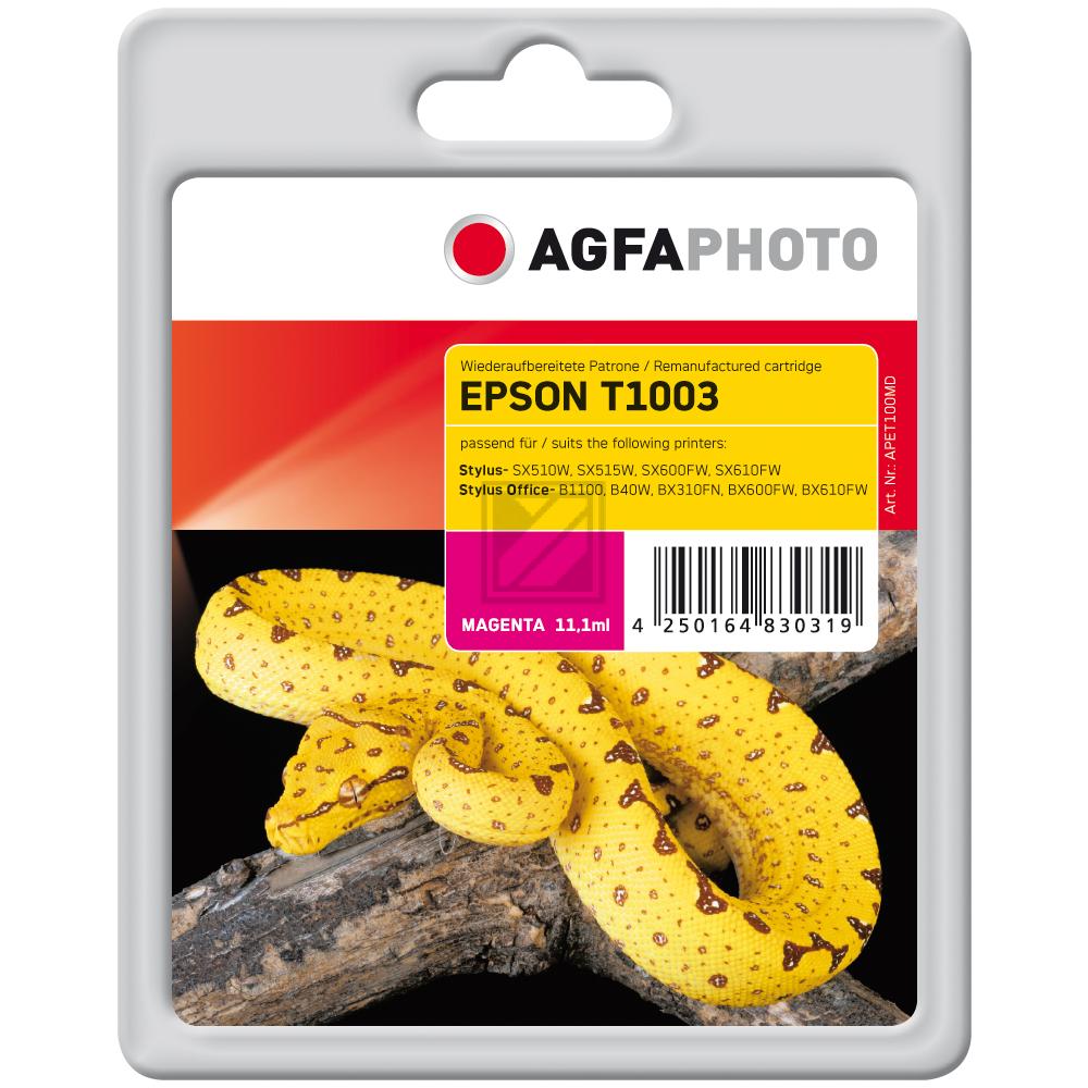 Agfaphoto Tintenpatrone magenta (APET100MD) ersetzt T1003