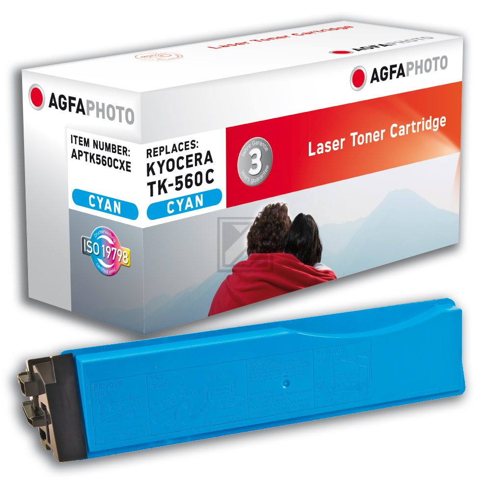 Agfaphoto Toner-Kit cyan (APTK560CXE) ersetzt TK-560C