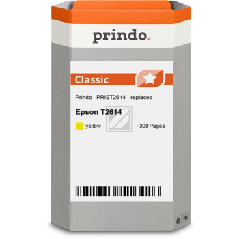 Prindo Tintenpatrone (Classic) gelb (PRIET2614) ersetzt T2614