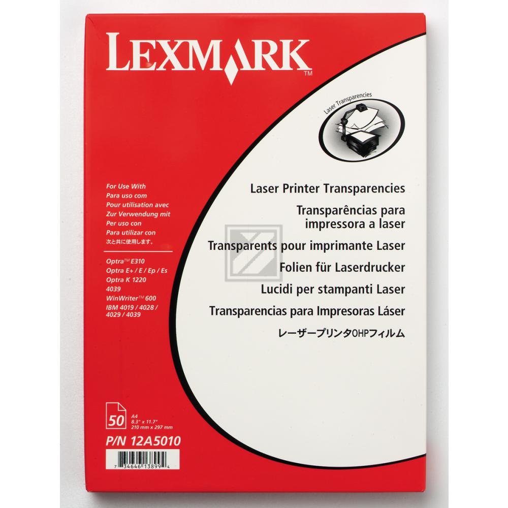 Lexmark Transparentfolien DIN A4 transparent 50 Seiten (0012A5010)