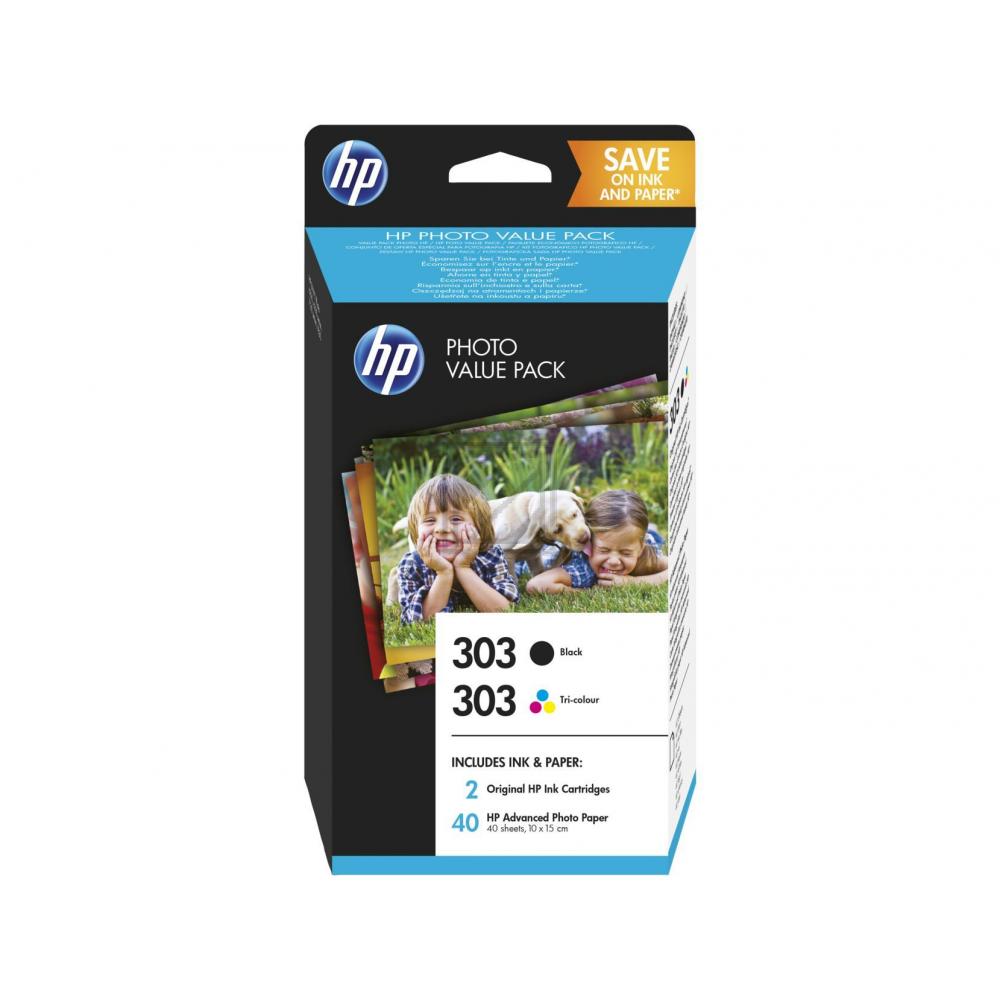 HP Tintendruckkopf cyan/gelb/magenta, schwarz (Z4B62EE#301, 303)