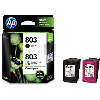 HP Tintendruckkopf cyan/gelb/magenta, schwarz (X4E76AA, 803)