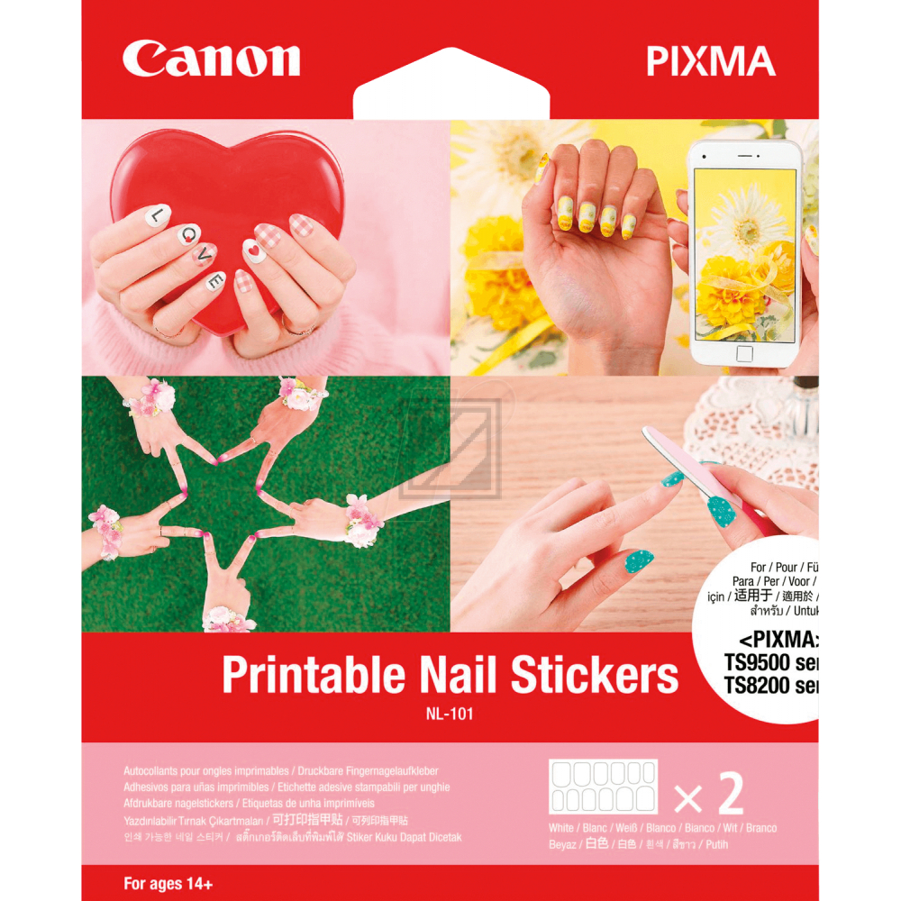 Canon Printable Nail Stickers 2 x 12 Stück (3203C002, NL-101)